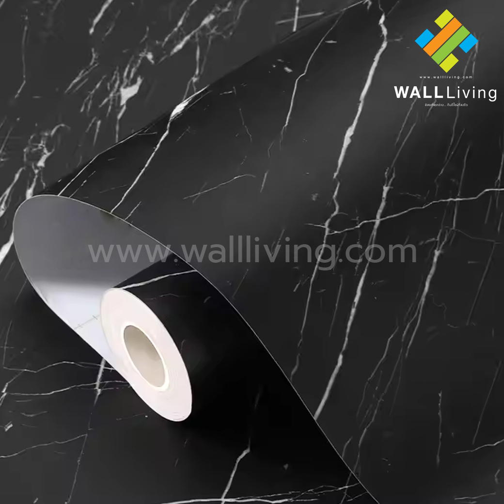 วอลเปเปอร์หินอ่อนสีดำด้าน